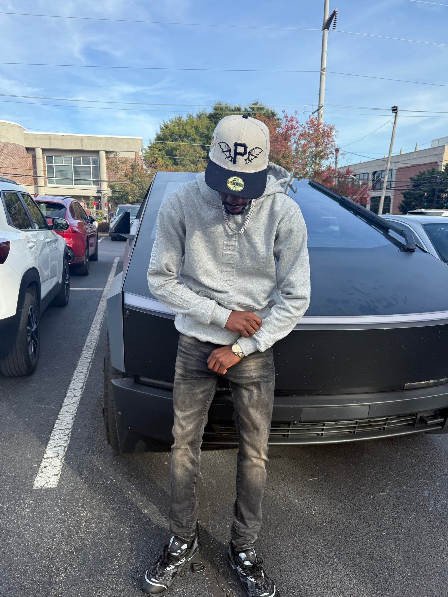 " The Grey Embossed Hoodie – CEO Special Drop"