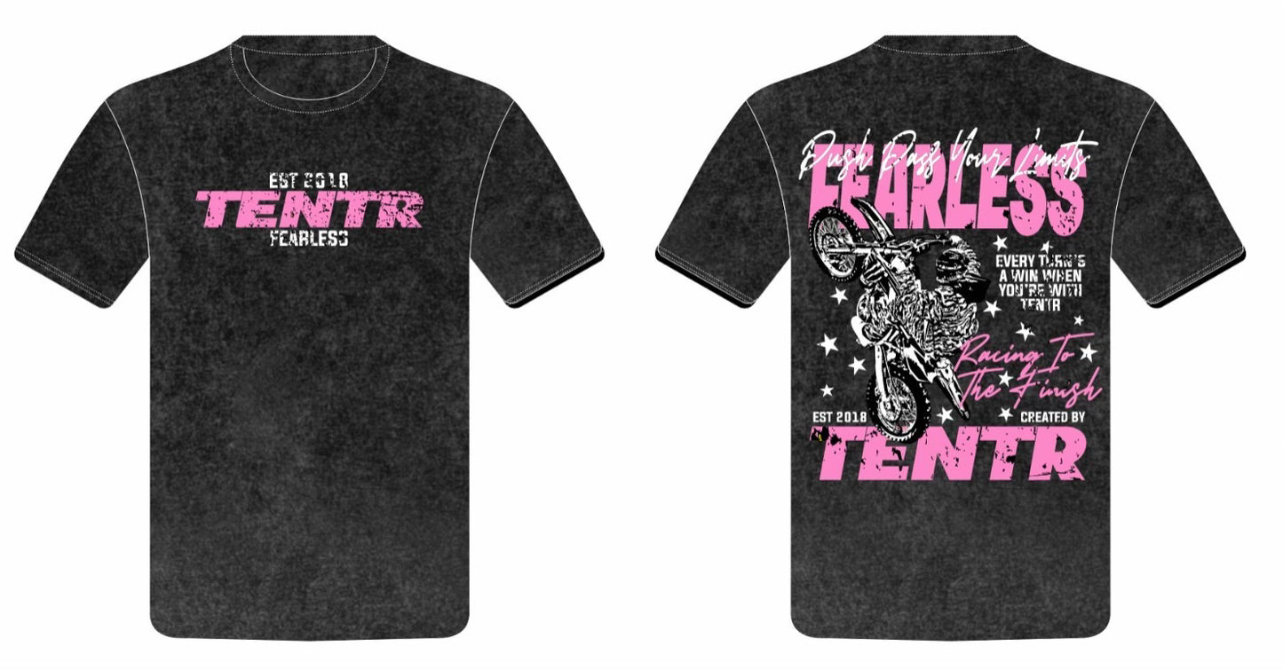 " The Fearless Tee Black & Pink “