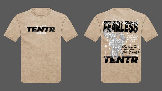 "Fearless Tee" Tan & Black