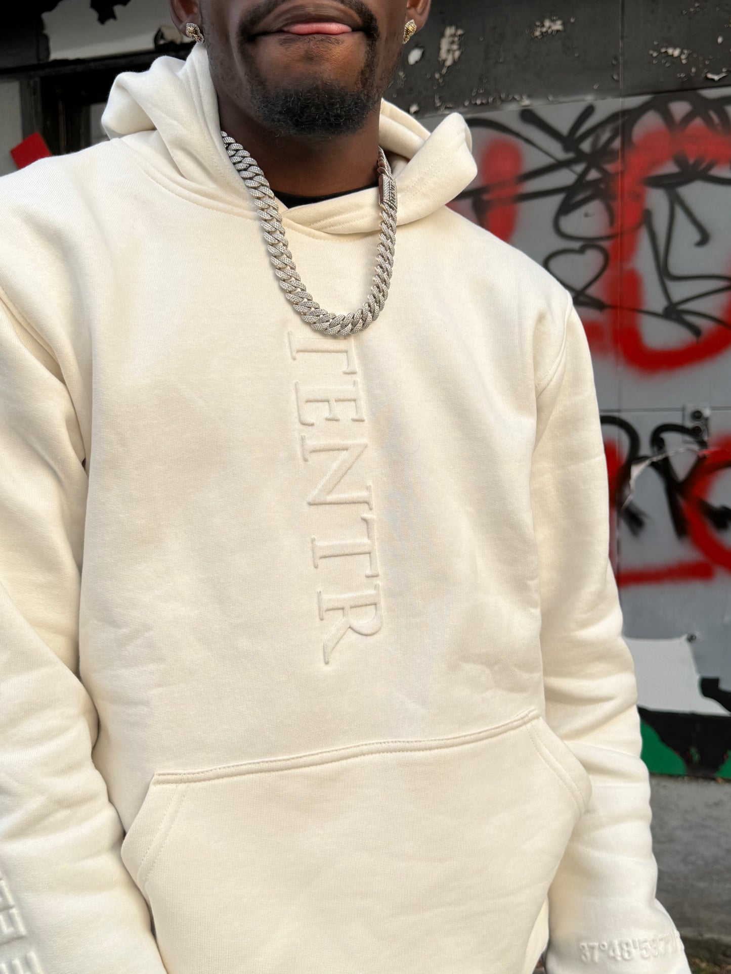 " The Cream Embossed Hoodie – CEO Special Drop"
